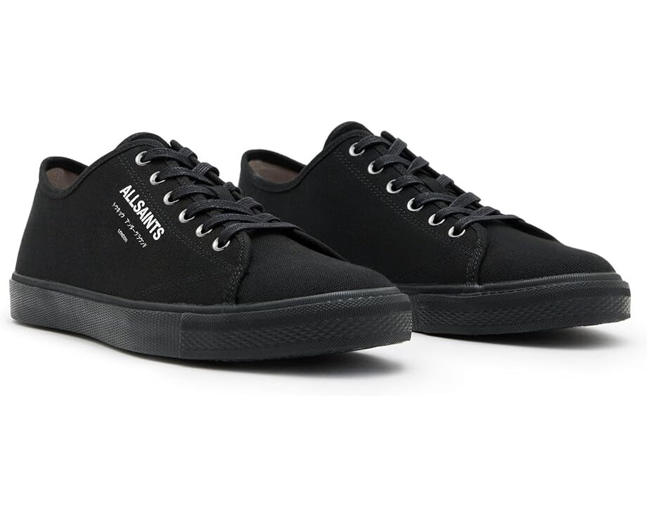 Кроссовки AllSaints Underground Canvas Low Top, черный цена и фото