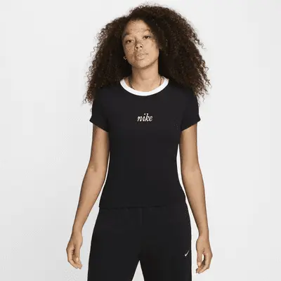 

Футболка Nike Sportswear Chill Knit, черный/белый