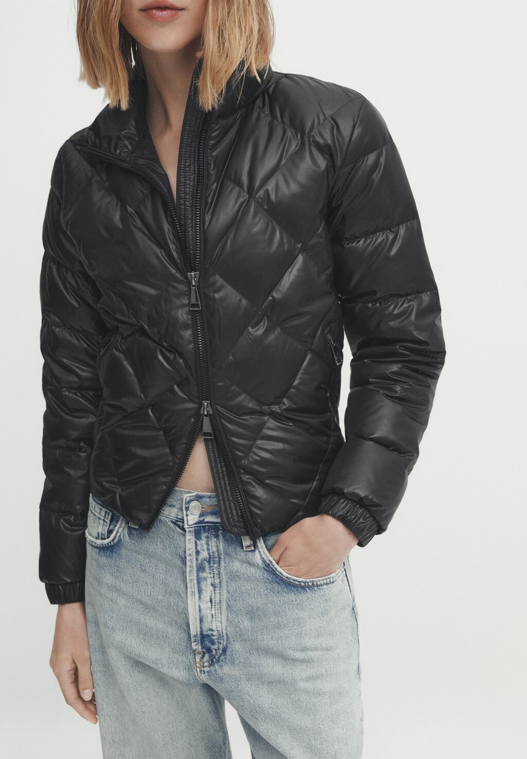 

Пуховик Massimo Dutti, черный