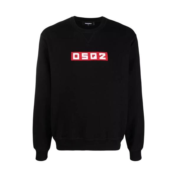 

Футболка sweatshirt mit logo-patch 900 black Dsquared2, черный