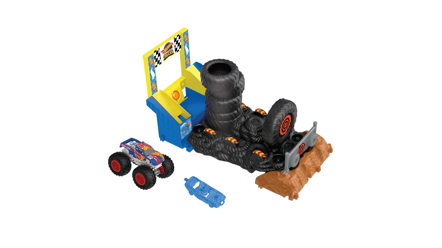 Игровой набор hot wheels monster trucks arena smashers race ace smash race challenge Mattel