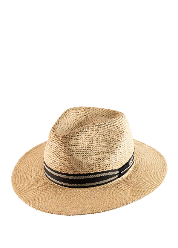 Бежевая мужская соломенная шляпа с логотипом Stetson соломенная шляпа звездочета stetson бежевый