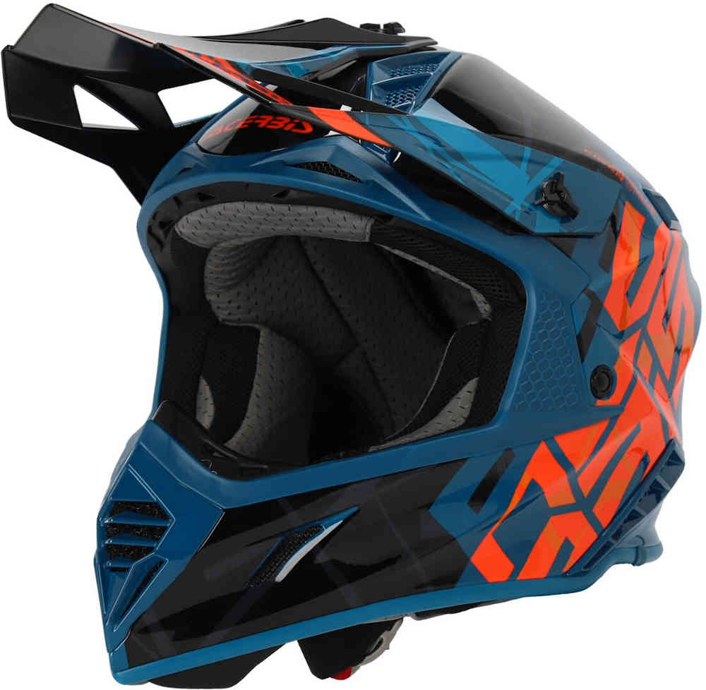 X-Track 2024 Шлем для мотокросса Acerbis, зеленый/черный x track 2023 шлем для мотокросса acerbis черный неоново зеленый