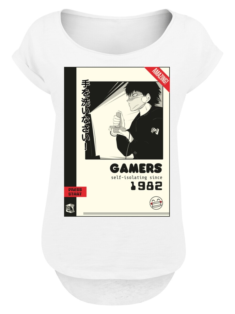 

Рубашка F4NT4STIC Retro Gaming self-isolating since 1982, белый