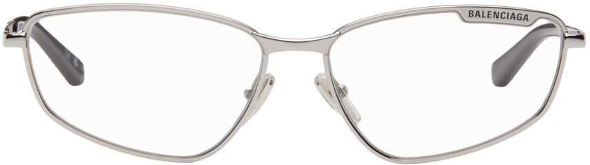 

Серебряные солнцезащитные очки с гравировкой Balenciaga