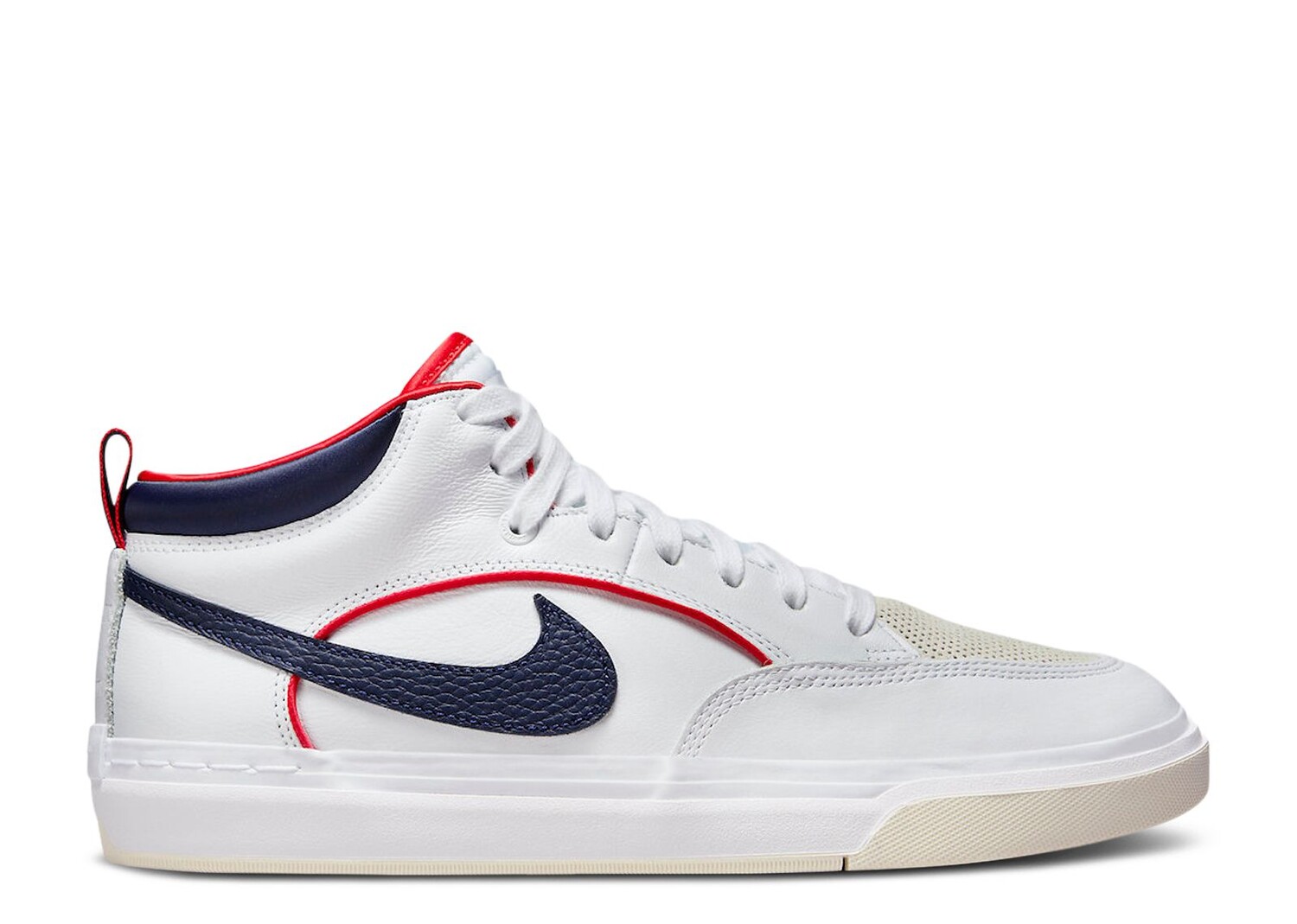 

Кроссовки Nike React Leo Sb 'White Midnight Navy', белый, Белый;черный