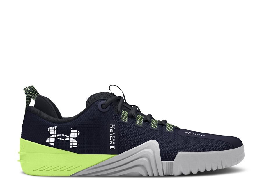 

Кроссовки Under Armour TriBase Reign 6, цвет Midnight Navy Morph Green