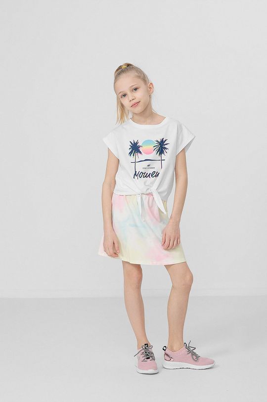 Хлопковая юбка для маленькой девочки 4F, белый