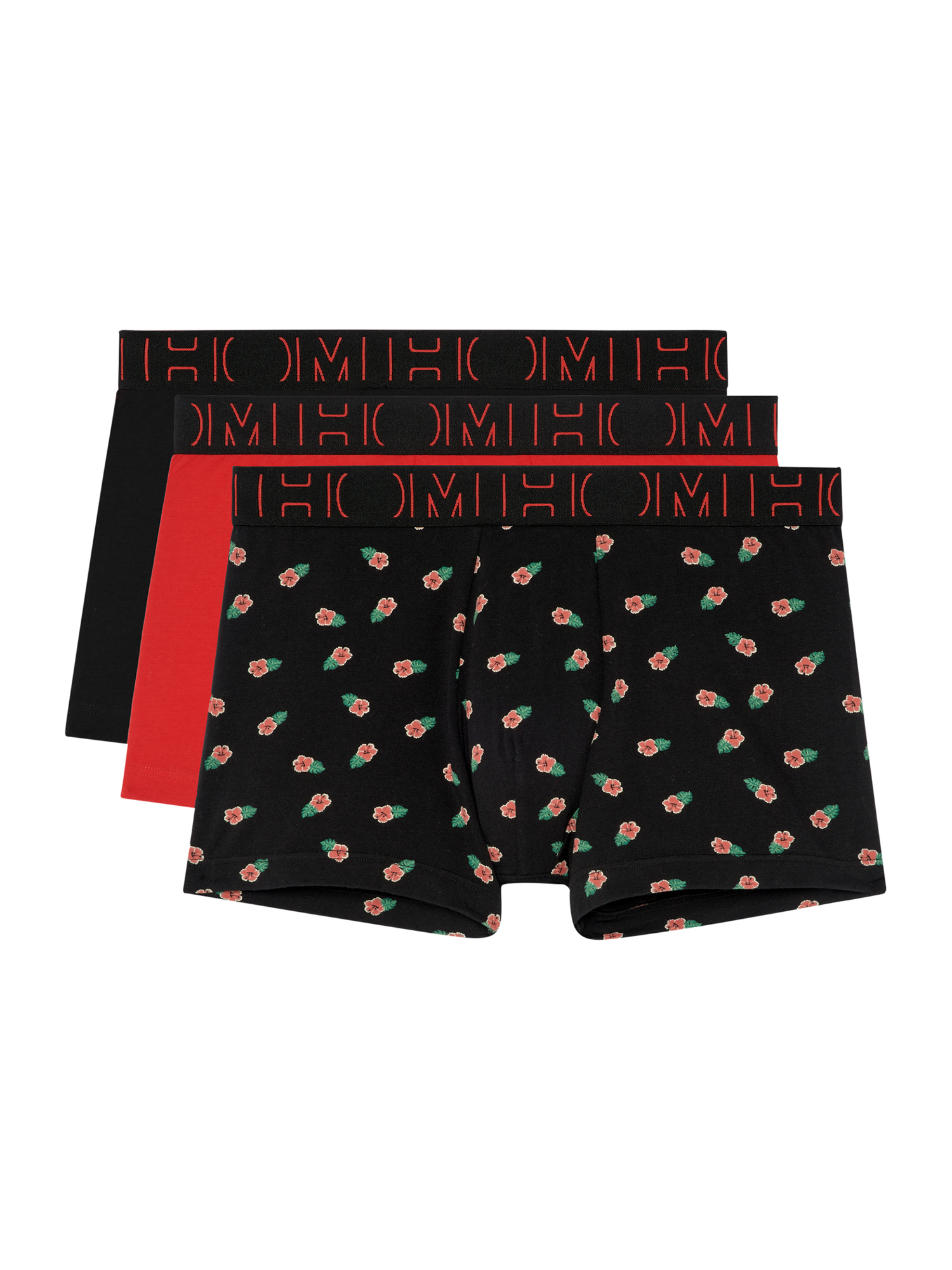 

Боксеры HOM Boxer Briefs Hiro no 2, цвет black/black print/Red