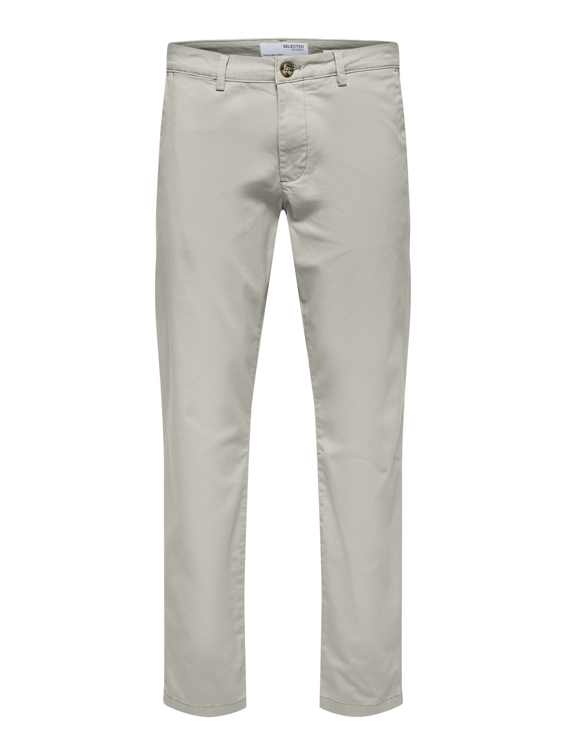 Тканевые брюки SELECTED HOMME Stoff/Chino SLHSLIM NEW MILES slim, серый