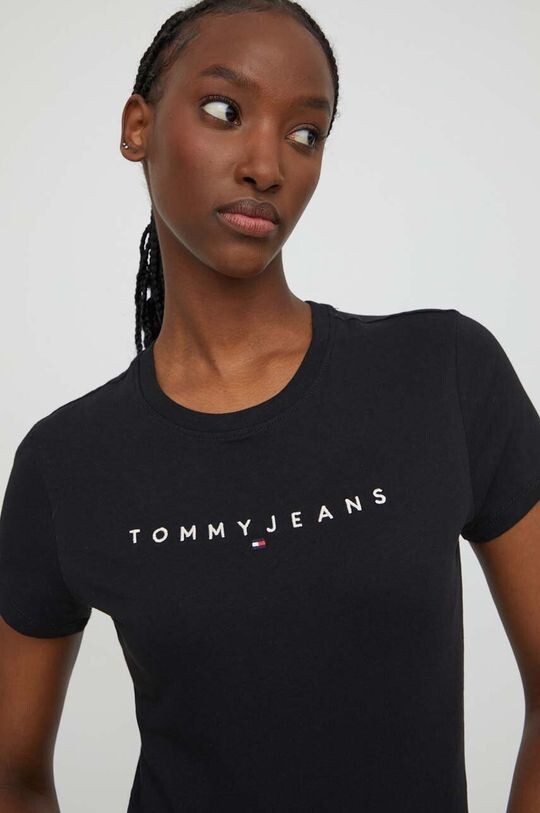 

Хлопковая футболка Tommy Jeans, черный