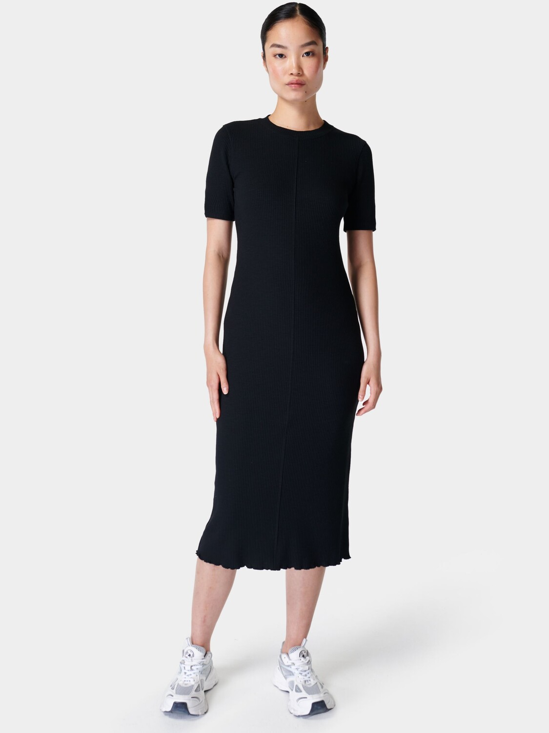 

Платье миди в рубчик Sweaty Betty, черное