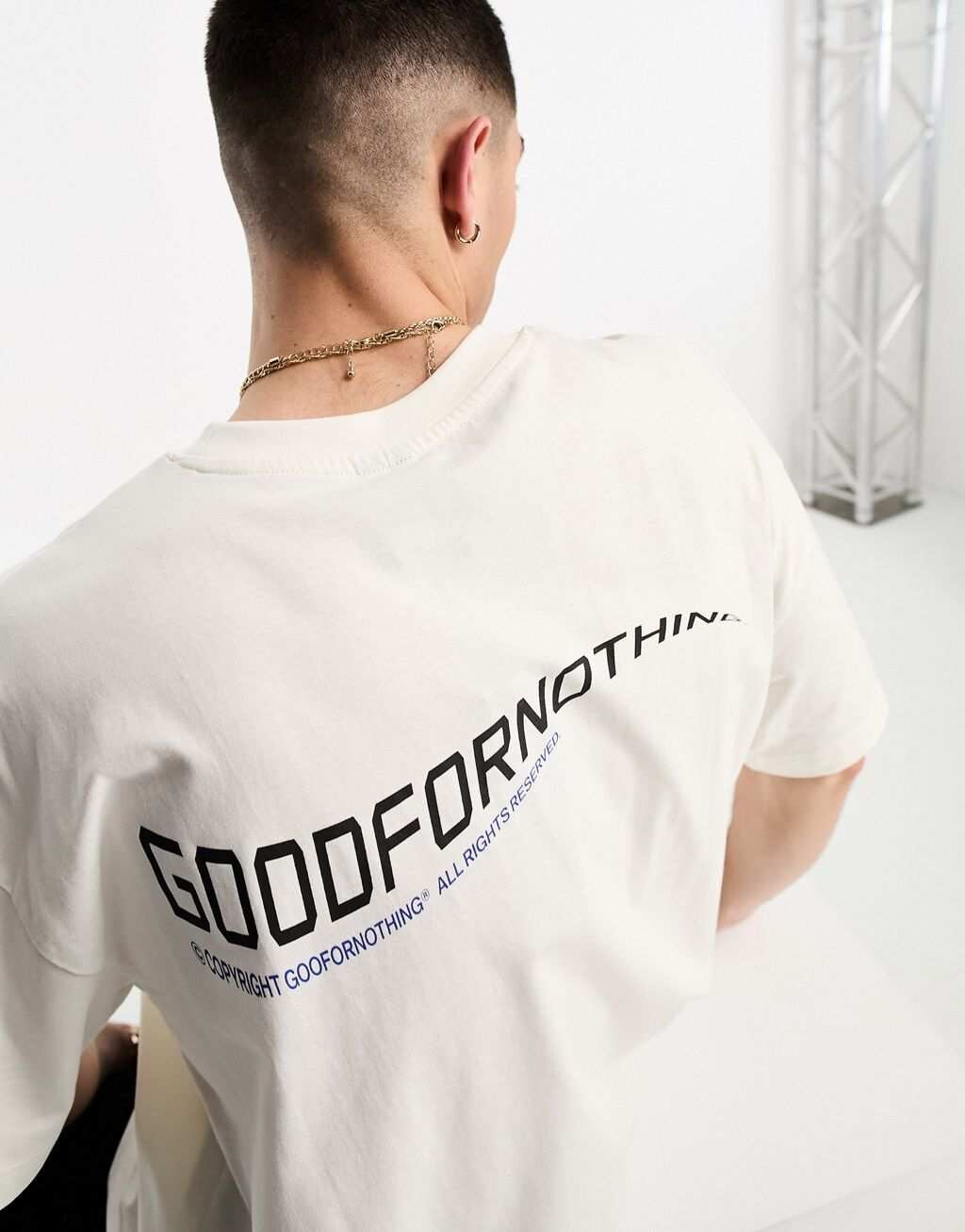

Белая футболка оверсайз Good For Nothing с логотипом на спине
