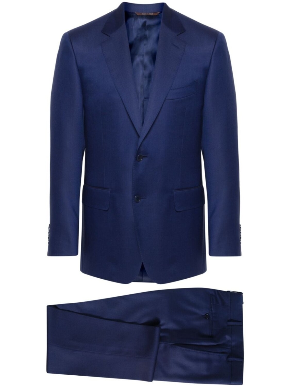 

Canali шерстяной костюм с однобортным пиджаком, синий