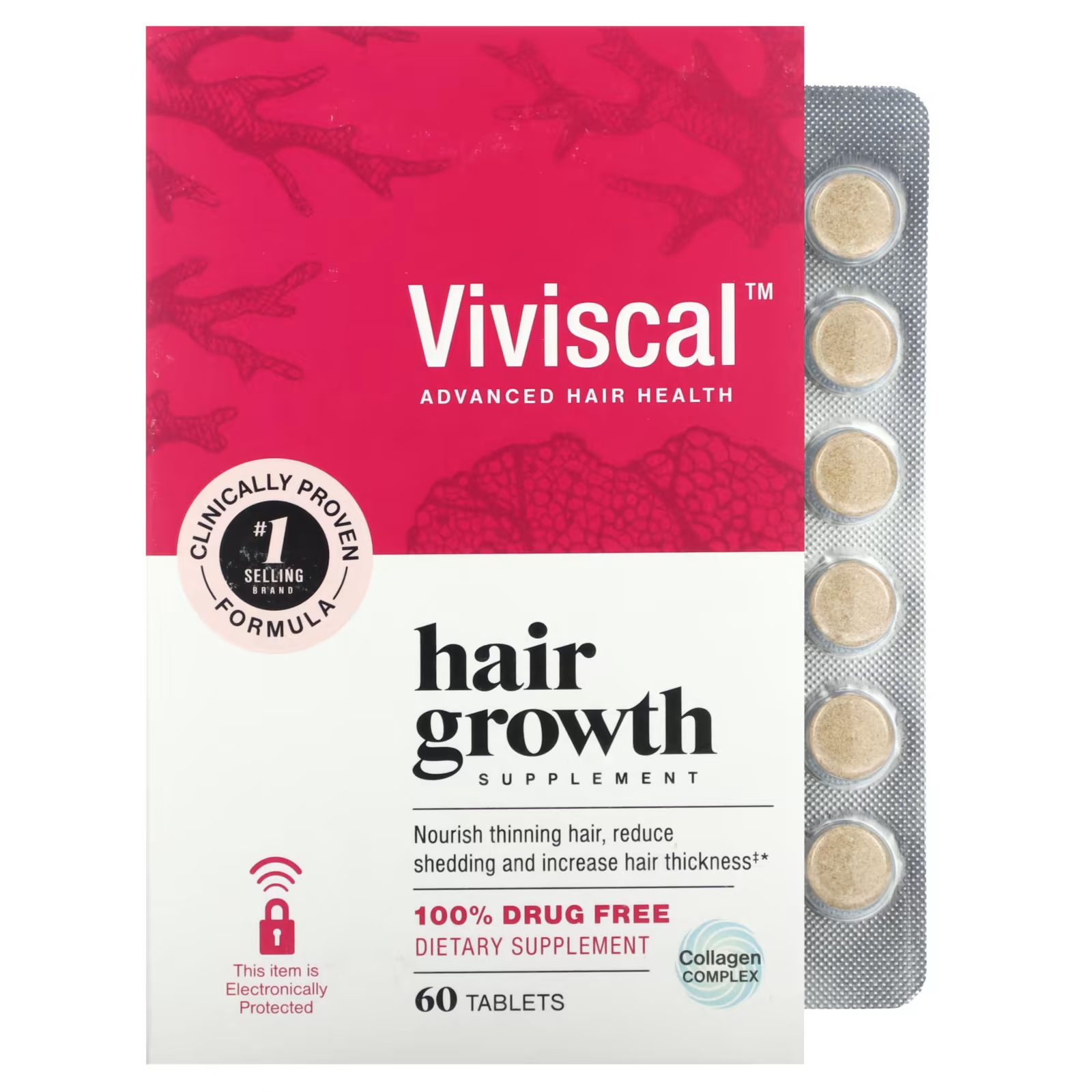 цена Пищевая добавка Viviscal для роста волос, 60 таблеток