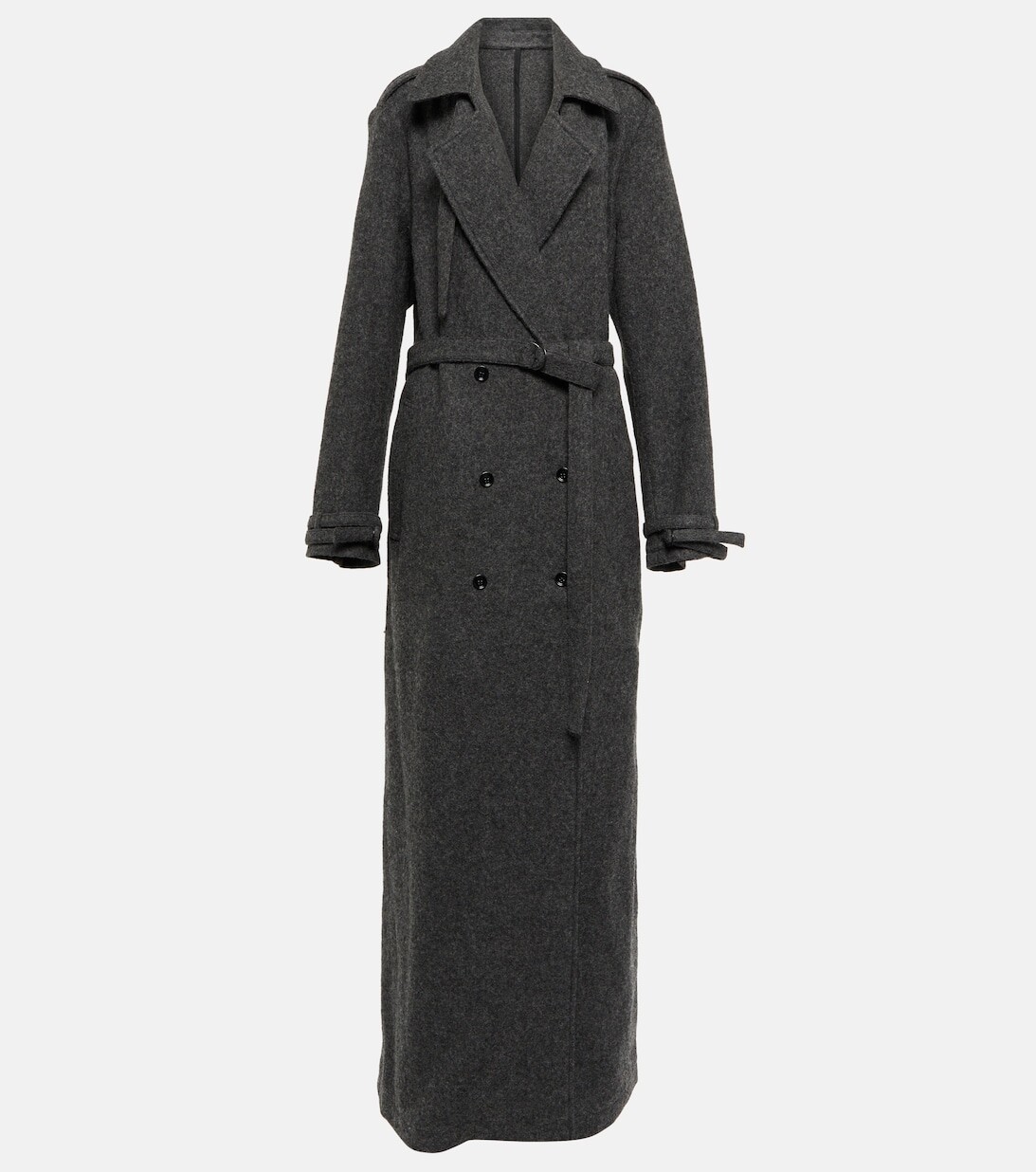 

Двубортное шерстяное пальто DRIES VAN NOTEN, серый