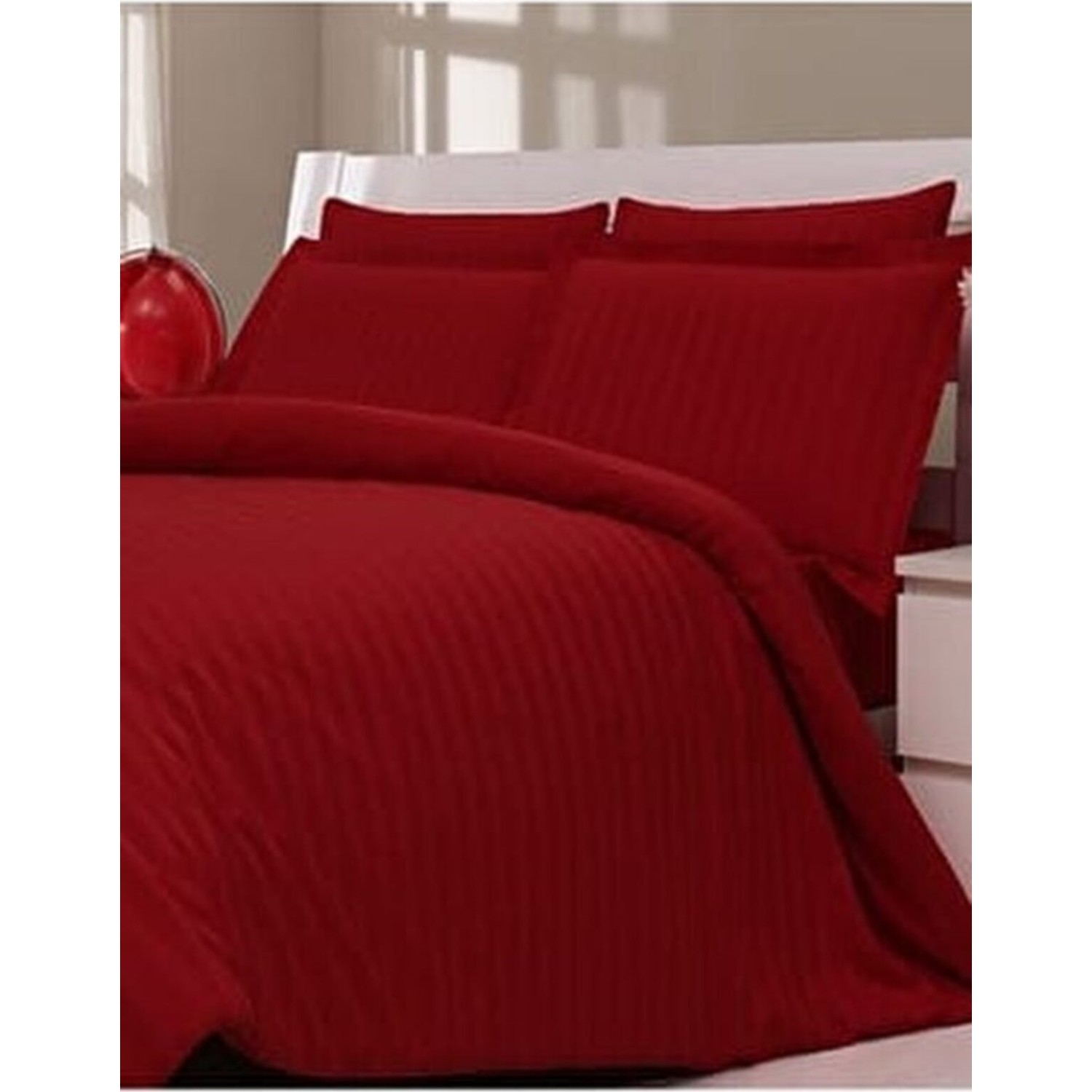 Özdilek Комплект постельного белья Soft Line в двойную красную полоску estamo kırmızı süet sandalet