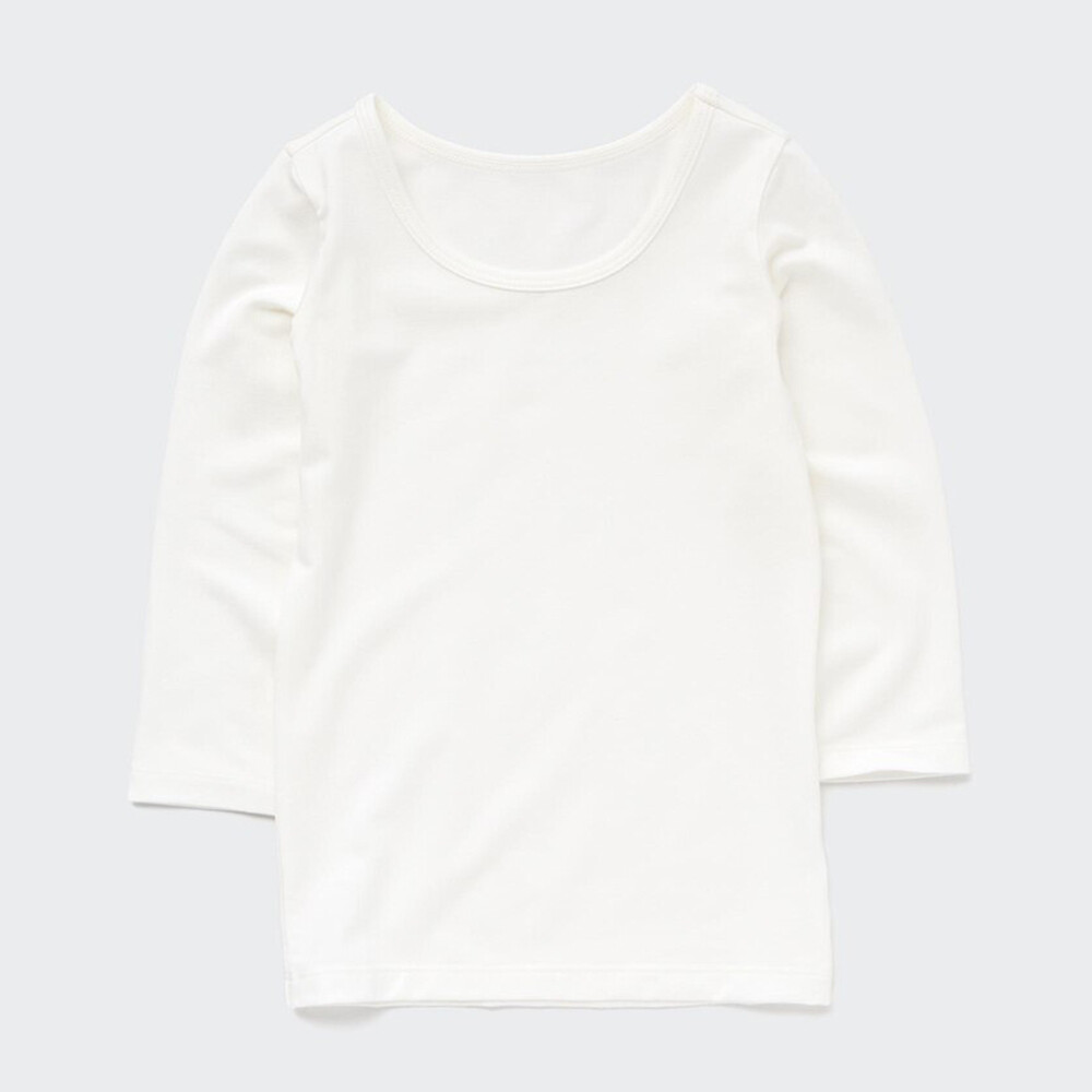 

Футболка Uniqlo Infant Heattech теплая с длинными рукавами, светло-бежевый