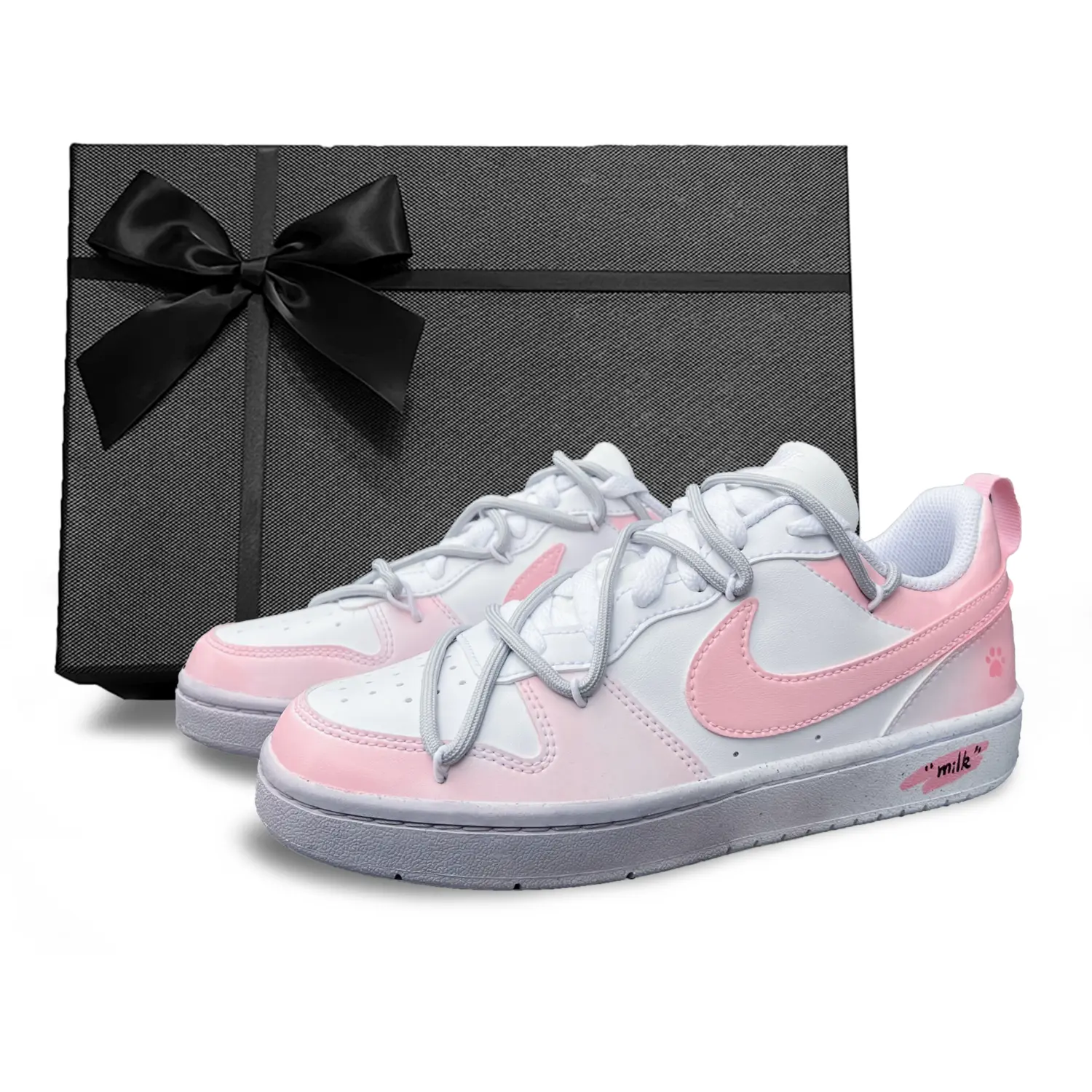

Кроссовки Nike Court Borough Skateboarding Shoes Women's Low-top Pink, розовый