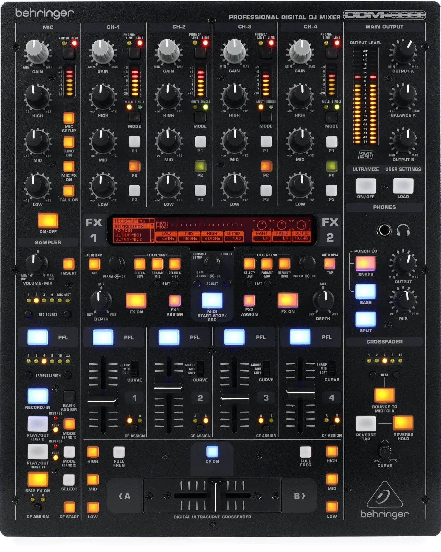 

Behringer DDM4000 5-канальный цифровой DJ-микшер