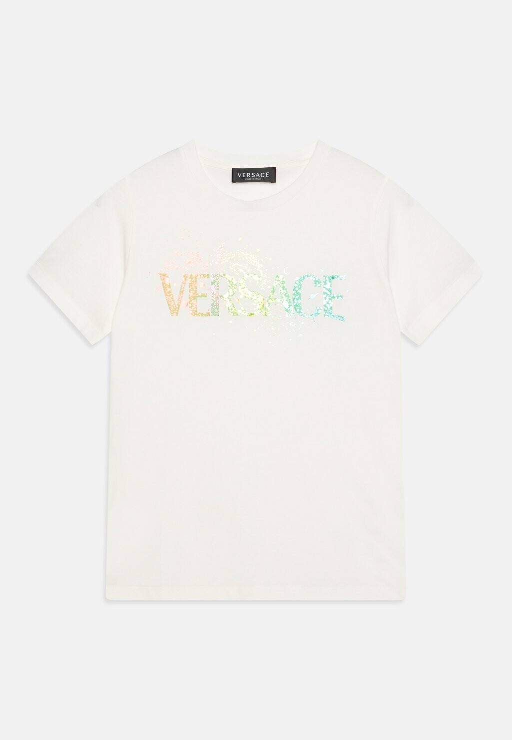 

Футболка с принтом St Ologram Logo Unisex Versace, цвет bianco/azzurro