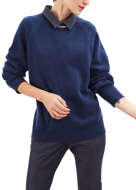 

Свитер из переработанного кашемира Tricot, синий