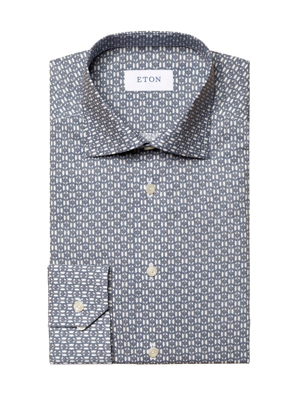 

Рубашка Slim-Fit с геометрическим принтом Eton, зеленый