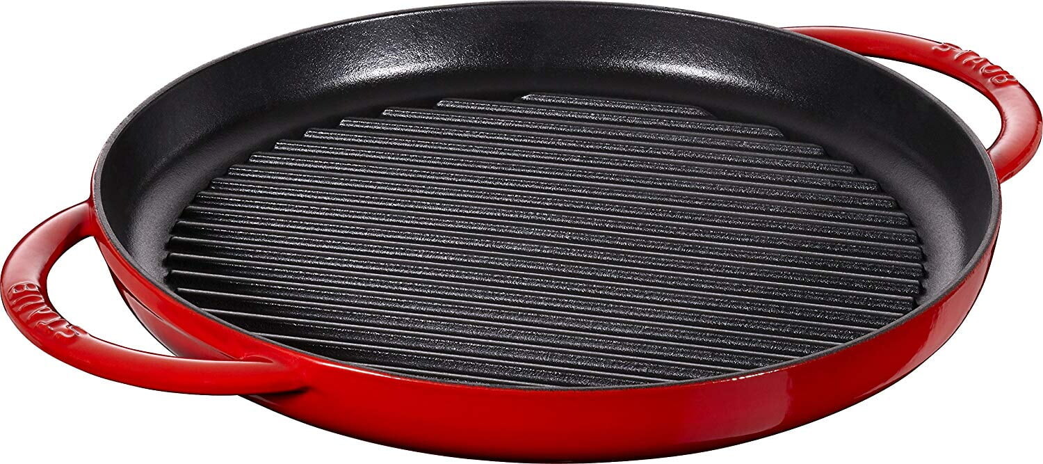 

Чугунная сковорода-гриль Staub с двойной ручкой, цвет Cherry