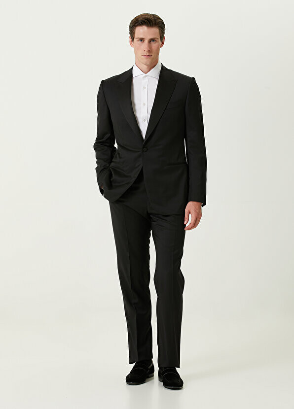 

Черный шерстяной смокинг Zegna