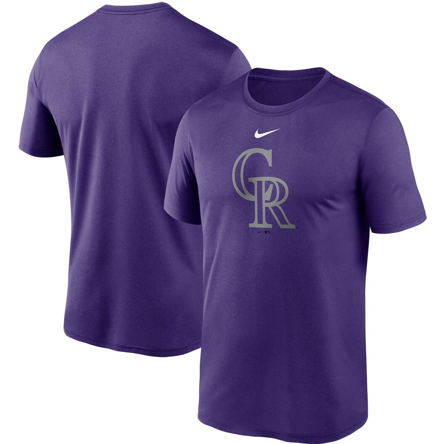 

Мужская фиолетовая футболка с большим логотипом Colorado Rockies Legend Performance Nike