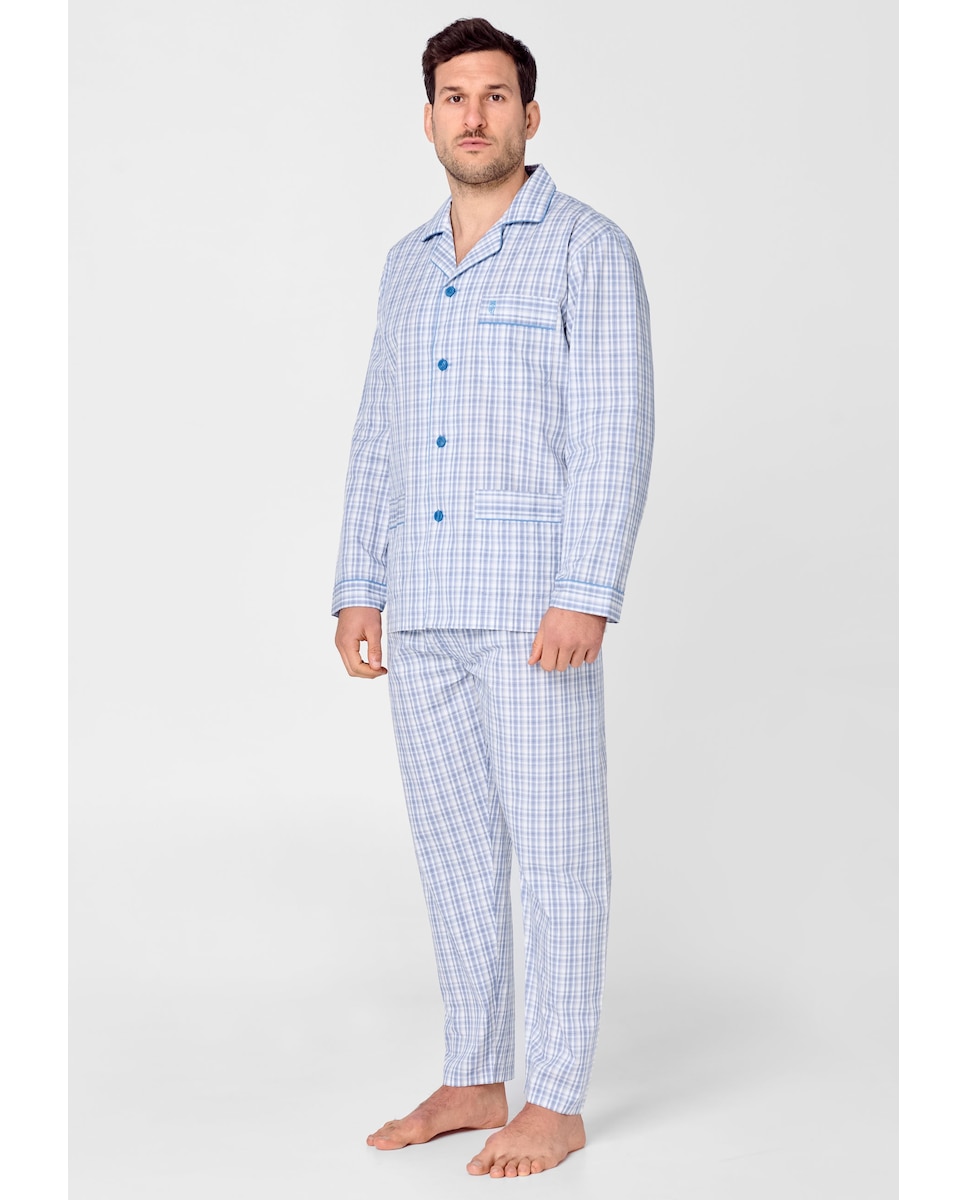 цена Мужская длинная пижама из ткани синего цвета El Búho Nocturno, светло-синий