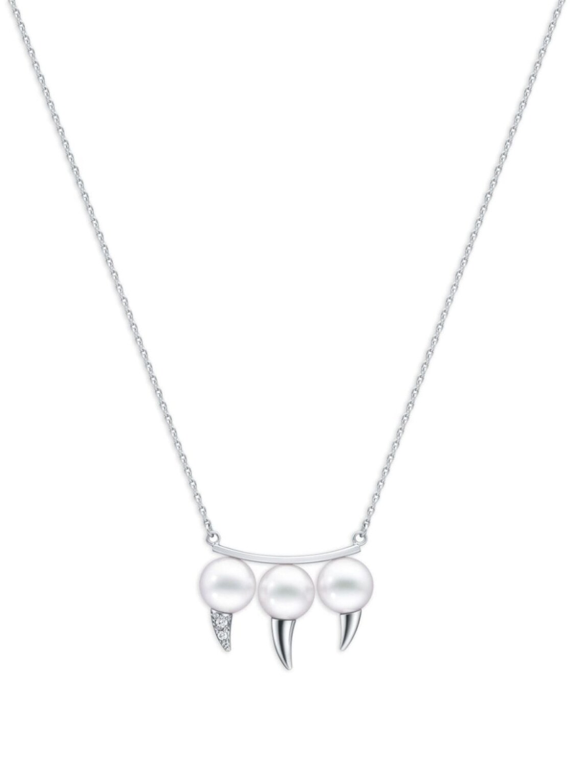 

Колье Collection Line Fang из белого золота с жемчугом TASAKI, серебряный