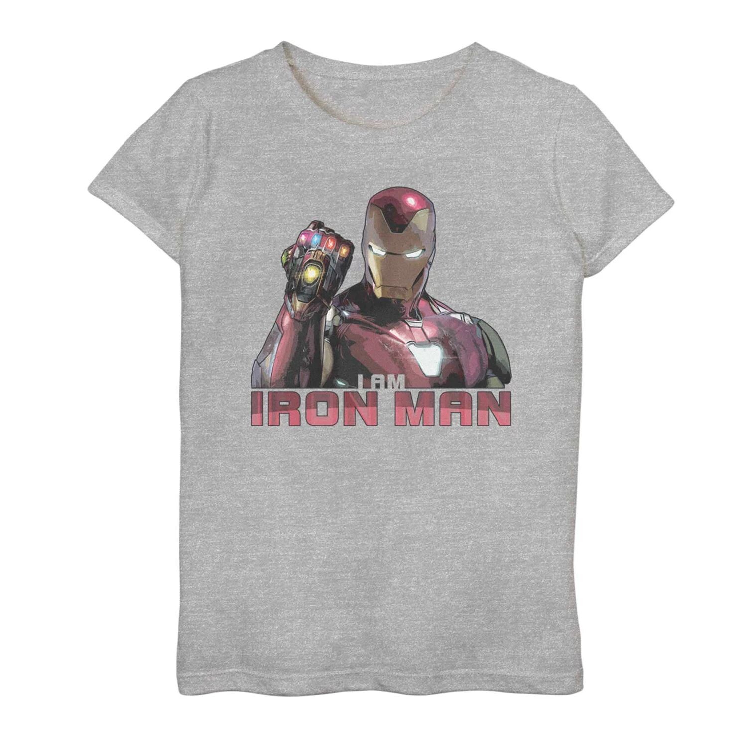 

Футболка с рукавицами для девочек 7–16 лет «Marvel Avengers Endgame» «I Am Iron Man» Marvel