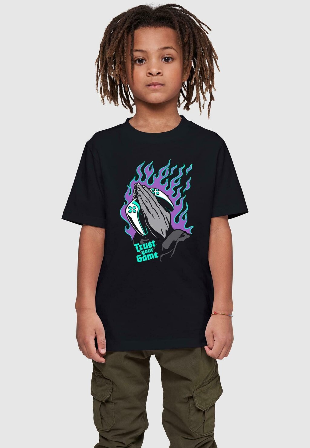 

Футболка с принтом TRUST YOUR GAME Mister Tee, цвет black
