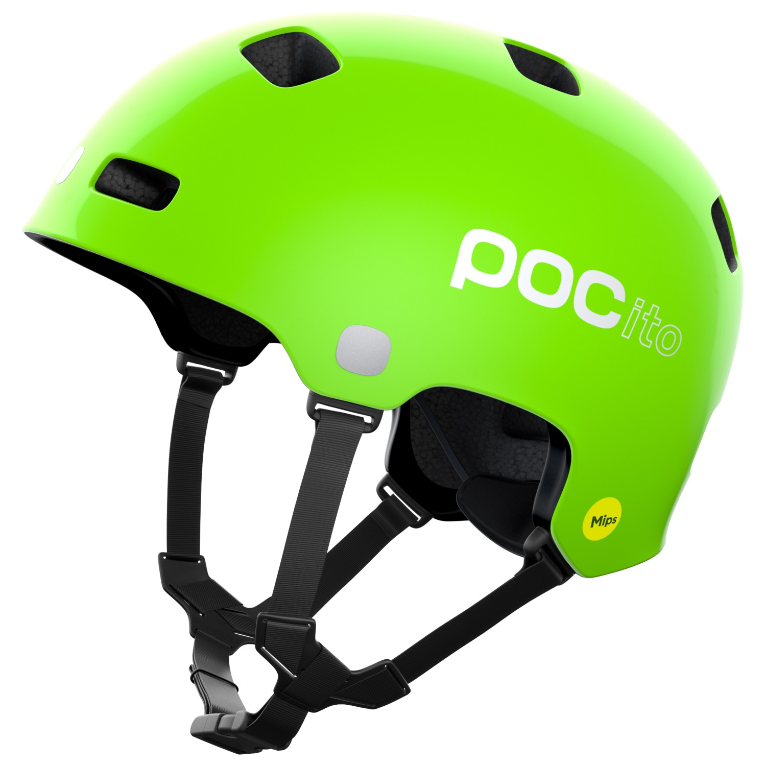 Велосипедный шлем Poc Kid's POCito Crane MIPS, цвет Fluorescent Yellow/Green велосипедный шлем electron fluo yellow l xl арт 47119 10216170 260318 0027982 китай