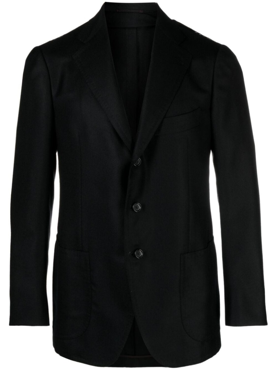 

Cesare Attolini single-breasted cashmere blazer, черный