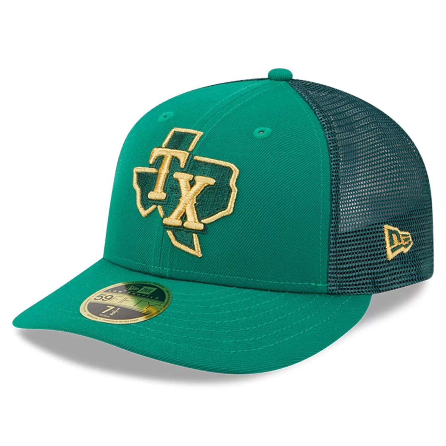 

Мужская облегающая шляпа New Era Kelly Green Texas Rangers 2023 ко Дню Святого Патрика 59FIFTY