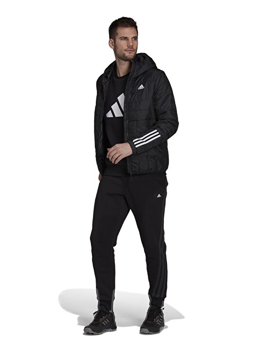 

Черное мужское пальто Adidas, Черный