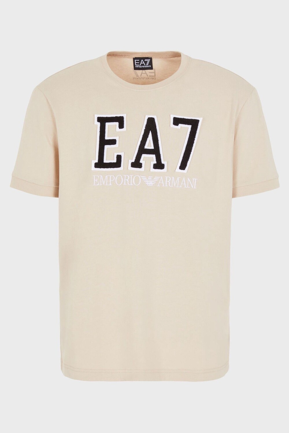 

Футболка Emporio Armani Collegiate песочного цвета EA7, серый