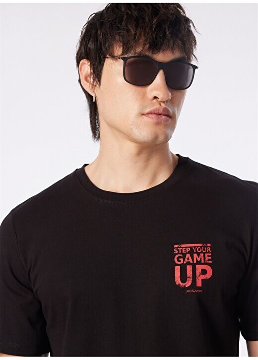 

Черная мужская футболка с круглым вырезом JCOGREGORY TEE SS CREW NECK EXC Jack & Jones, черный