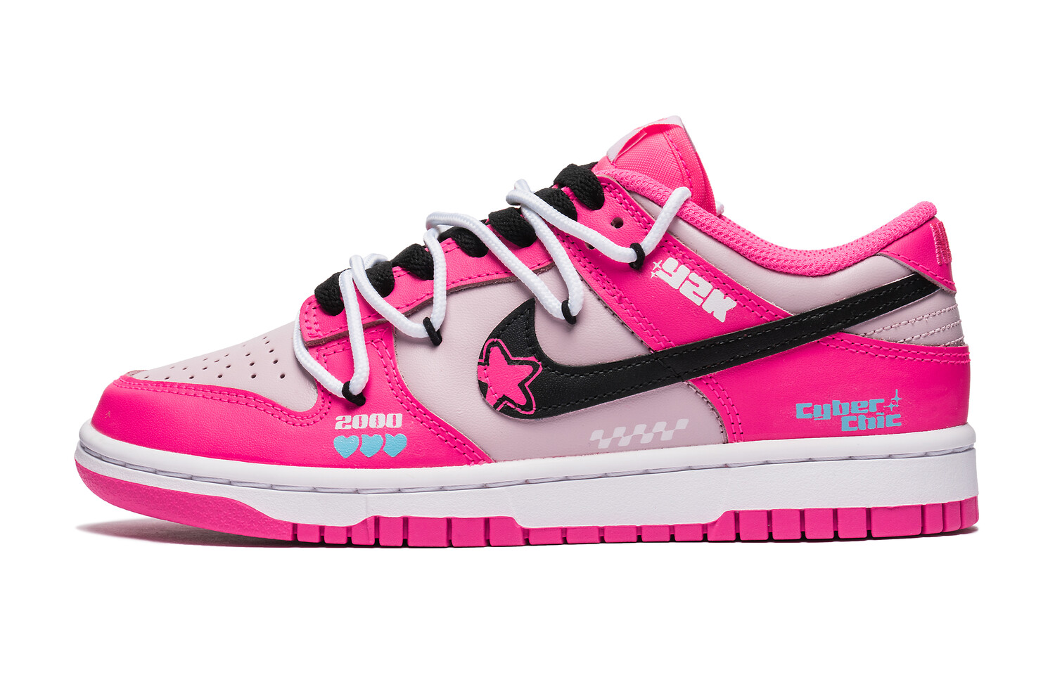 

Кроссовки для скейтбординга Dunk женские с низким верхом розовые/черные Nike