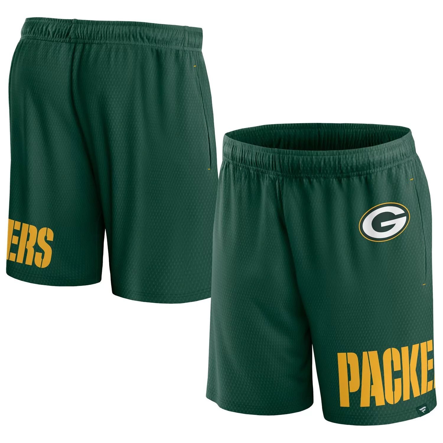 

Мужские фирменные клинчерные шорты Hunter Green Green Bay Packers Fanatics