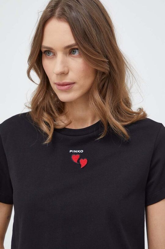 

Хлопковая футболка Pinko, черный