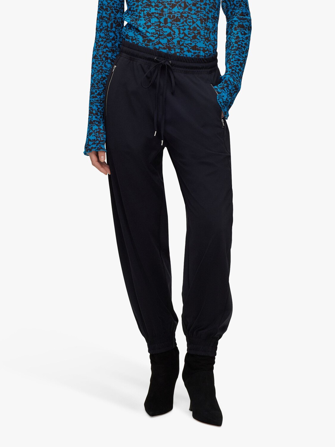 

HUGO BOSS Tapula Однотонные зауженные джоггеры, черные, Черный