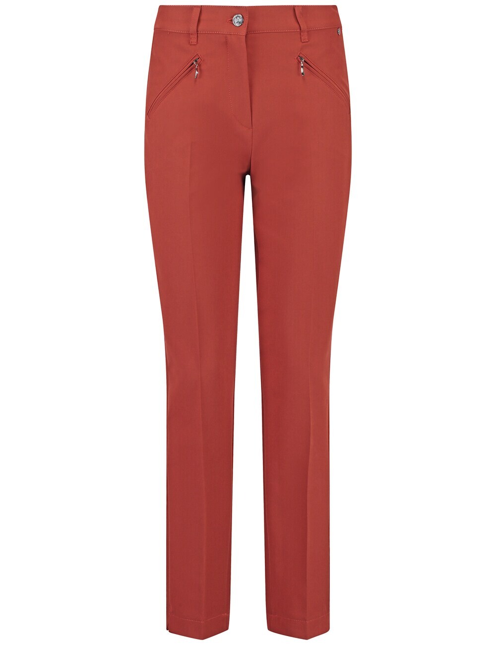 

Брюки узкого кроя со складками Gerry Weber, каштановый