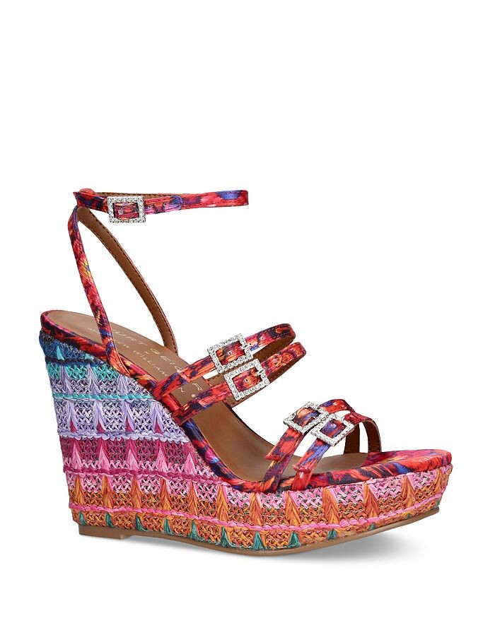 

Женские босоножки на танкетке Pierra из рафии с ремешками KURT GEIGER LONDON