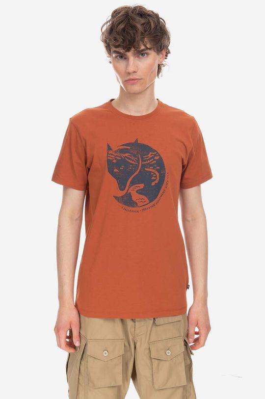 Футболка Arctic Fox, хлопковая футболка Fjallraven, оранжевый