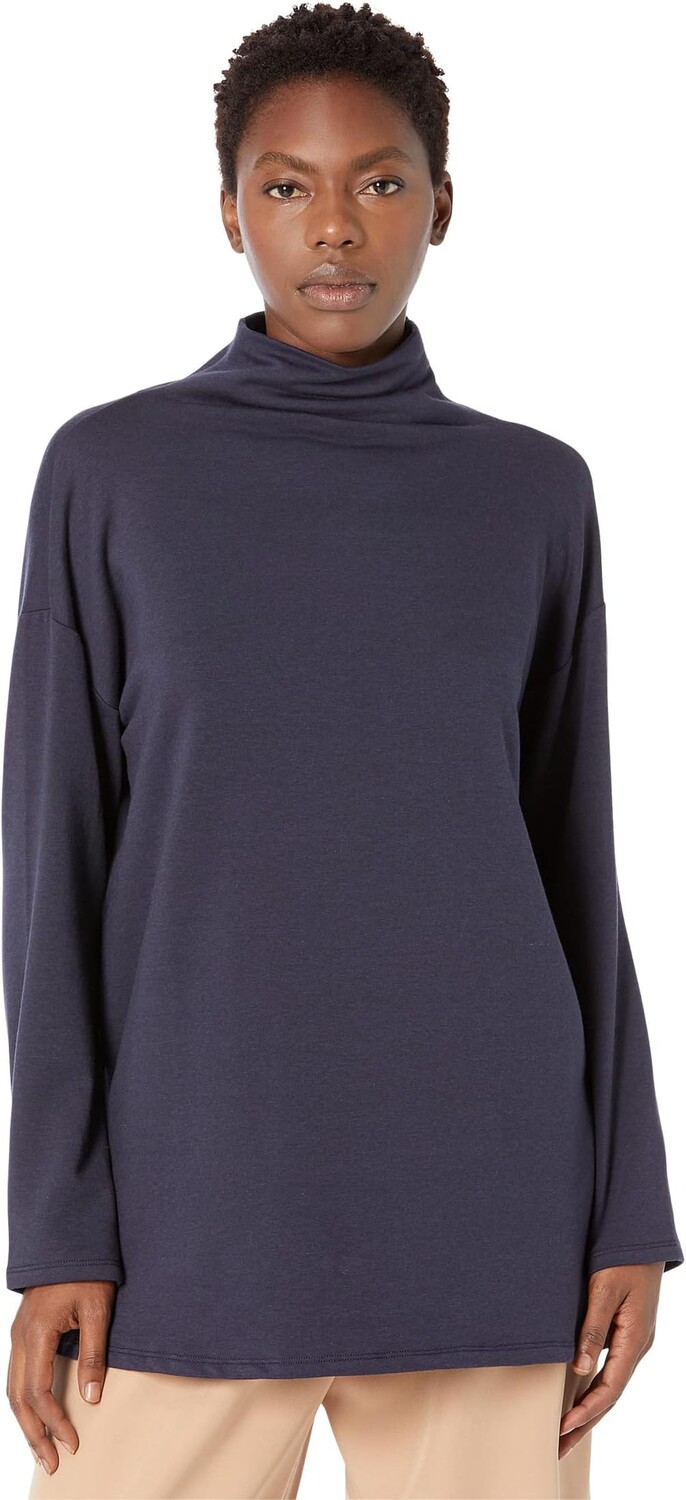 

Туника Petite с высоким воротником-воронкой Eileen Fisher, цвет Nocturne