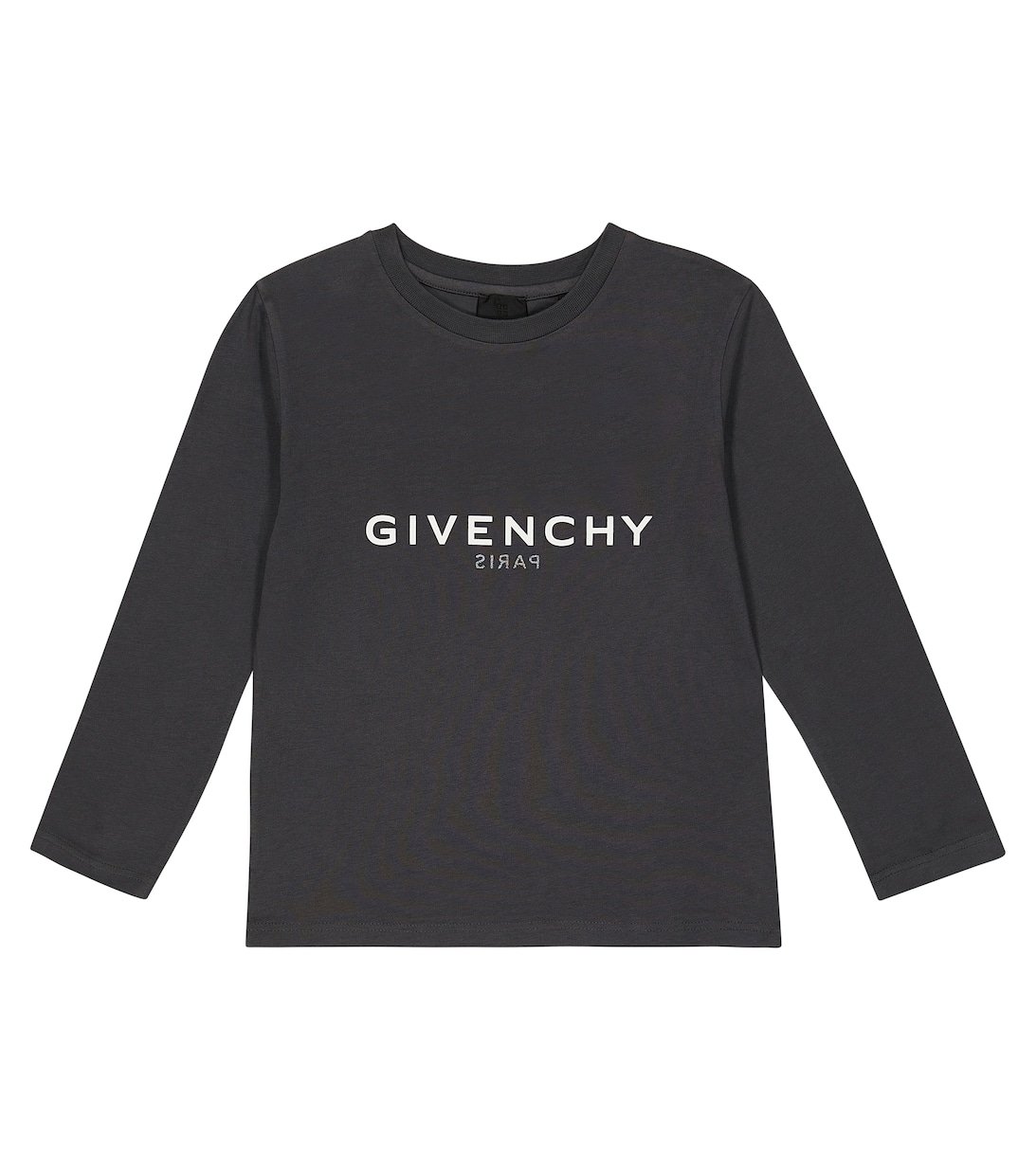 

Хлопковая футболка с логотипом Givenchy Kids, серый