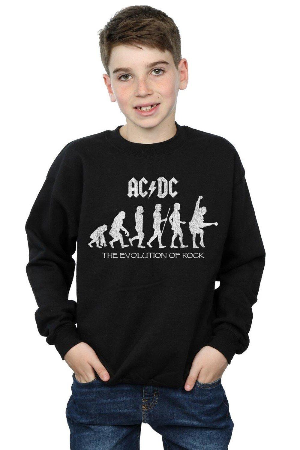 Толстовка «Эволюция рока» AC/DC, черный